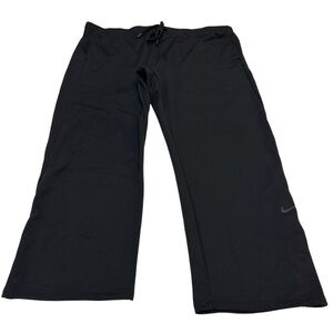 Nike Pants Womens Size 1X Plus Size Black Athletic Dri-FIT Drawstring Sweatpants